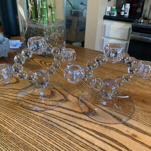 Imperial Candlewick Candle Holders Set